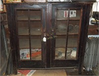 Antique 48" Wood Kitchen Pie Cupboard Safe