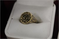 10kt yellow gold Ring w/ Panda Coin