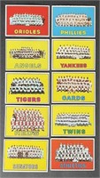 1967 Topps Baseball Team Cards Lot of 10 Cards