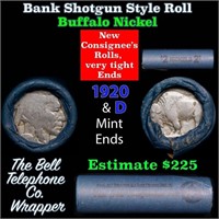 Buffalo Nickel Shotgun Roll in Old Bank Style 'Bel