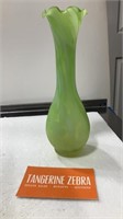 Green Blown Art Glass Vase