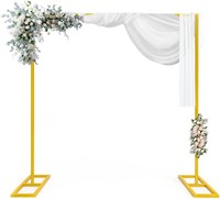 EXOVOW 10FT Balloon Arch Stand  Gold Metal