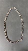 925 Sterling Silver 22" Figaro Style Necklace