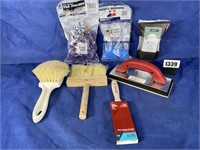 New, Tile Grout Float, 2" Paint Brush, Packages