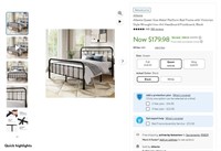 N3011  Allewie Queen Size Metal Bed Frame