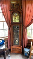 Nice Tempus Fugit Grandfather Clock With Key &