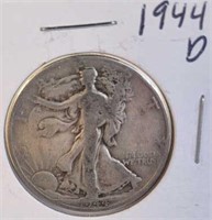 1944 D Walking Liberty Silver Half Dollar