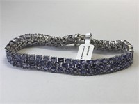 47-LS129(C) Bracelet argent tanzanite 21,70ct
