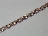 38-LS129(C)Bracelet argt "morganite" 10ct