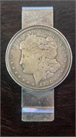1921 Morgan Silver Dollar on Money Clip