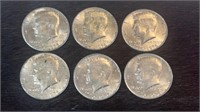 (6) Bicentennial Kennedy Half Dollars