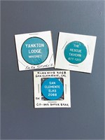 Vintage Blue Drink Tokens - Various Locations