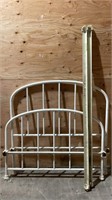 Antique Painted Metal Bed Frame (48"W). *LY
