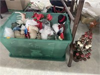 Christmas decor and stuffed toys