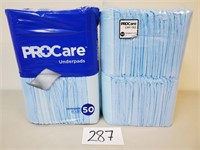 (2) 50-Count Packages ProCare 21" x 34" Underpads