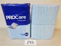 (2) 50-Count Packages ProCare 21" x 34" Underpads