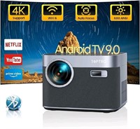 TOPTRO Projector 4K with Android TV, 600 ANSI Smar