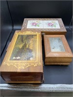 (3) Vintage Jewelry Boxes