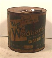 "Big W" Wadhams motor oil can