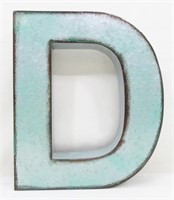 "D" Shaped Tin Letter