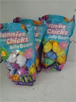 3 Cnt Bunnies & Chicks w/Jellybeans 18 per