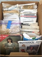 Vintage Box full of Clothing patterns mixed