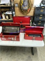 (3) Metal Tool Boxes, Klein, Husky & Milwaukee