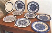 9 plates  Boleslaie Co. hand made in Poland