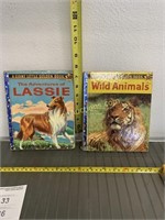 2 1958 Ciant Little Books Lassie & Wild Animals