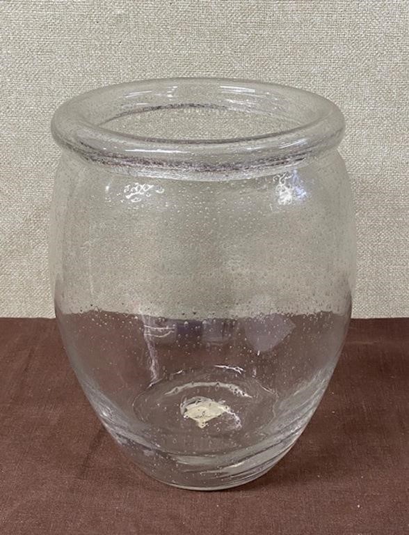 Large Glass Vase with “pebbled” glass