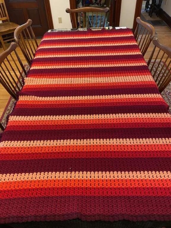 Beautiful Crocheted 2 Sided Blanket