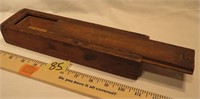 Antique Finger Jointed Steel File Tool Box w/ file