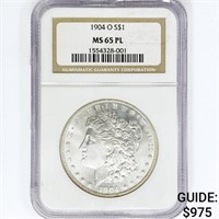1904-O Morgan Silver Dollar NGC MS65 PL