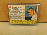 1962 Post Cereal Cletis boyer #3 Baseball Card