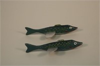 Lot of 2 Sletten Fish Spearing Decoys of Willmar