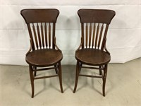 Pair of Antique Oak Chairs