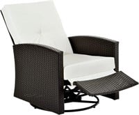 $279 Outsunny Outdoor Wicker Swivel Recliner Chair