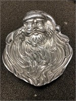 Large pewter Santa Cause decorative bowl