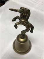 Vintage unicorn brass bell