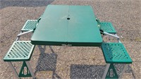 Compact portable camping picnic table