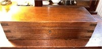 19th C. Mahogany & Brass Bound Glove Box