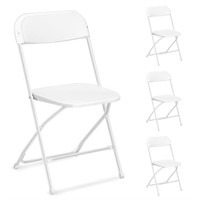 N5505  Ktaxon Plastic Folding Chairs, White