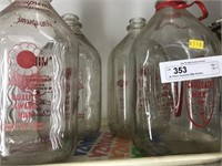 (4) Penn Supreme Milk Bottles