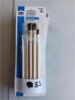 5 pack of 5 piece paint brushes