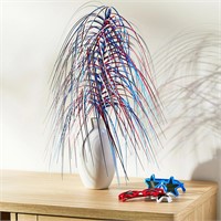 2pk Red, White Blue Jumbo Tinsel Spray AZ14