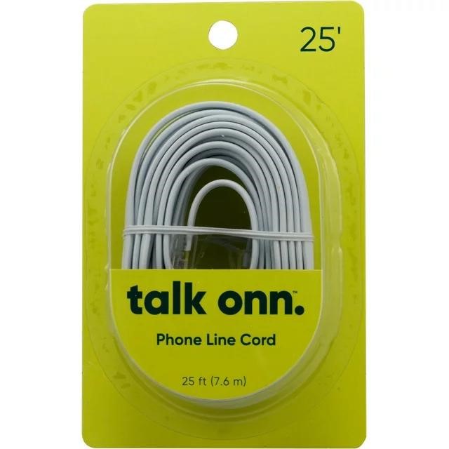 onn. 25ft. Telephone Line Cord A96