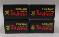 200 Rounds TulAmmo 9mm Luger Cartridges In Boxes