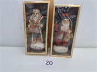 Vintage Santa Claus Ornaments NIB