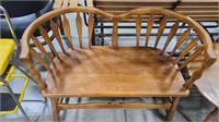 WOOD COUPLES BENCH 36" X 21" X 17" SEAT HEIGHT