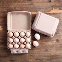 20pk Square Corrugated Dozen Egg Cartons A8